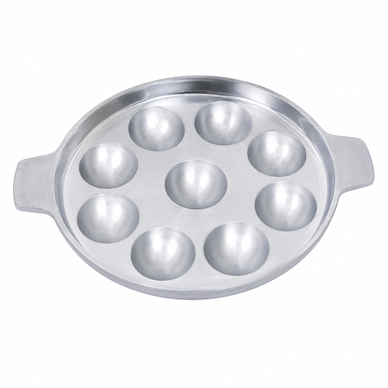Aluminium Anodised Paniyaram Maker | Indolium 9 Cavity Unniyappam Appam Pan | Kuzhi Paniyaram, Appe & Paddu Maker for Gas Stove | Heavy Moulded Casting, Even Heat Distribution